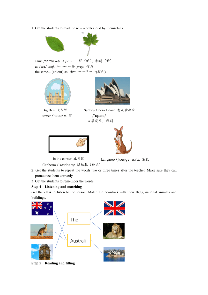 Unit 8 Countries around the world Lesson 47 The U.K. and Australia教案