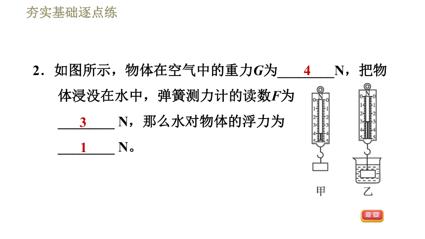 沪粤版八年级下册物理习题课件 第9章 9.1认识浮力（32张）