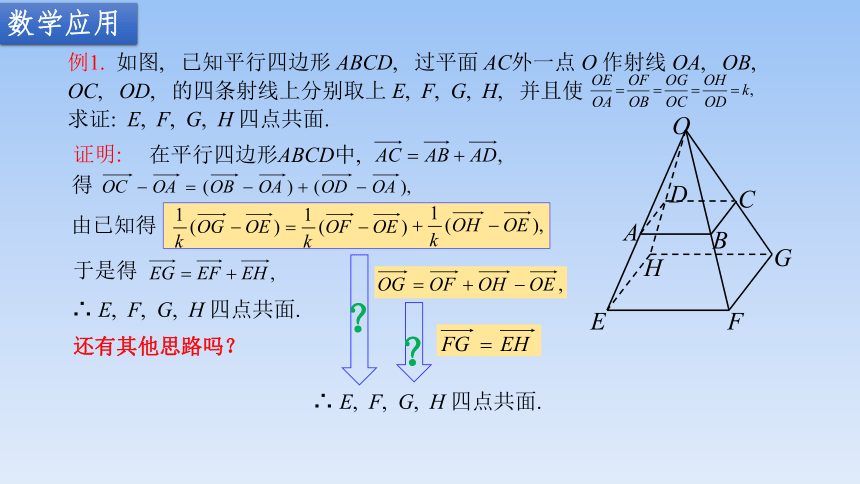 苏教版（2019）高中数学选择性必修第二册 6.1.3共面向量定理课件(15张PPT)