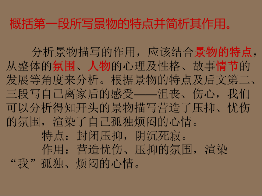 2022届高考专题复习：小说——环境描写（课件27张PPT）