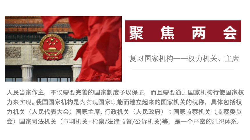 2024年中考道法复习  聚焦两会 复习权力机关、国家主席 课件(共43张PPT)