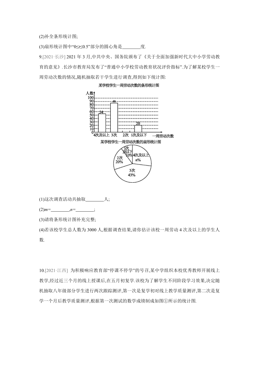 湘教版数学七年级上册第5章数据的收集与统计图 本章真题训练（word版含答案）