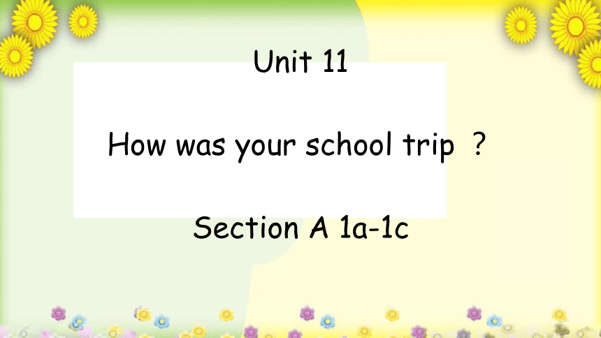 Unit 11 How was your school trip? Section A 1a-1c课件(共25张PPT)