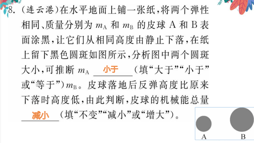 【人教版】物理八年级下册 11.4 机械能及其转化 习题课件