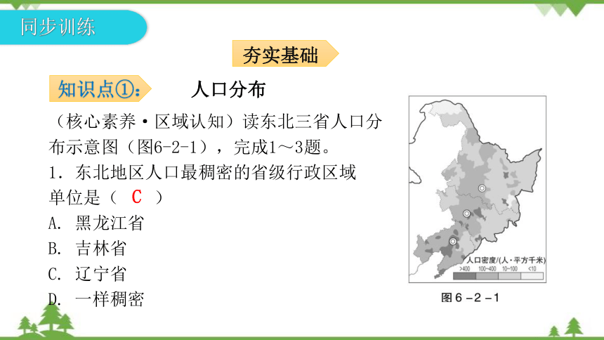 湘教版地理八年级下册 第六章第二节  东北地区的人口与城市分布  习题课件(共25张PPT)