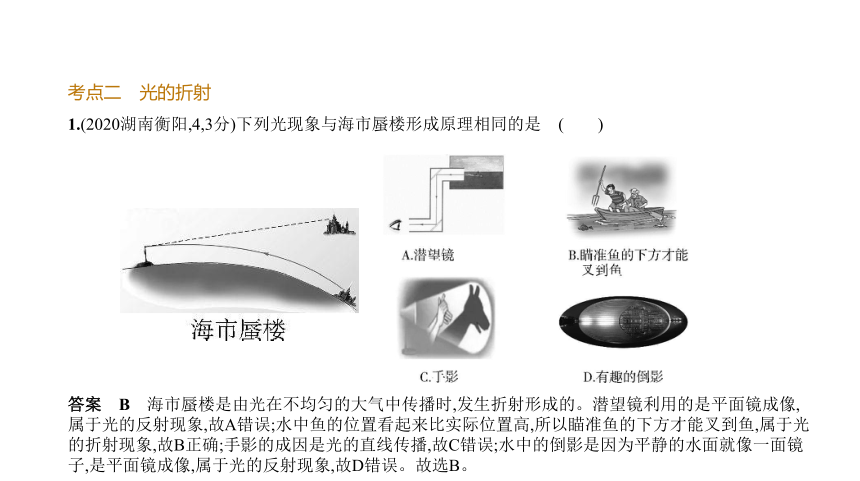 2021年物理中考复习湖南专用 专题三　光现象课件（120张PPT）