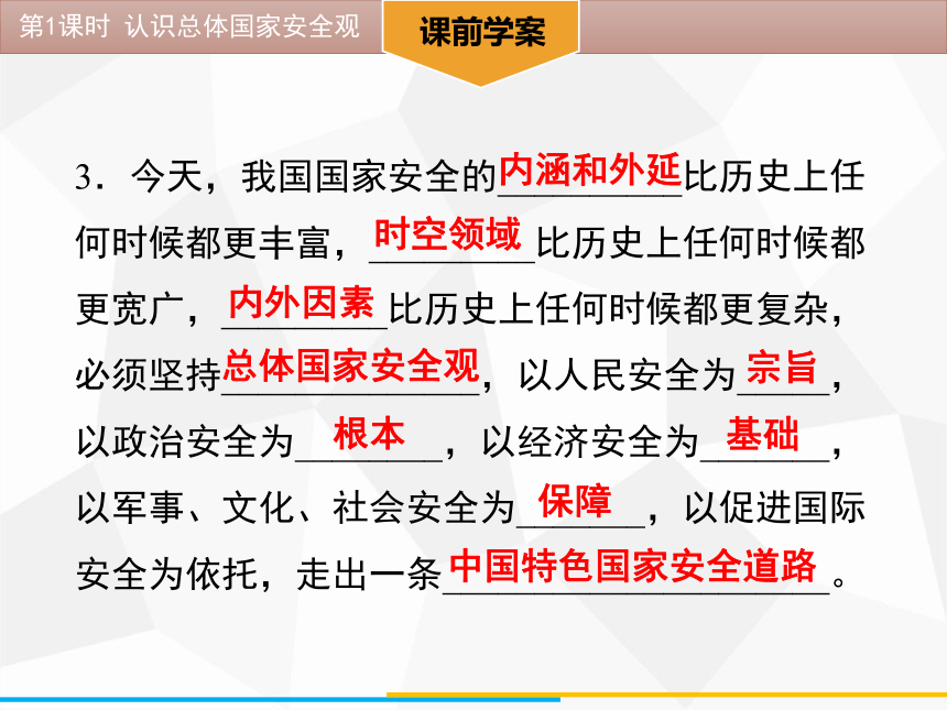 9.1　认识总体国家安全观 学案课件（38张ppt）