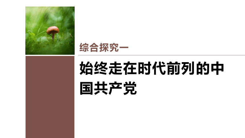 综合探究一　始终走在时代前列的中国共产党  课件(共19张PPT) 2023-2024学年高一思想政治部编版必修3