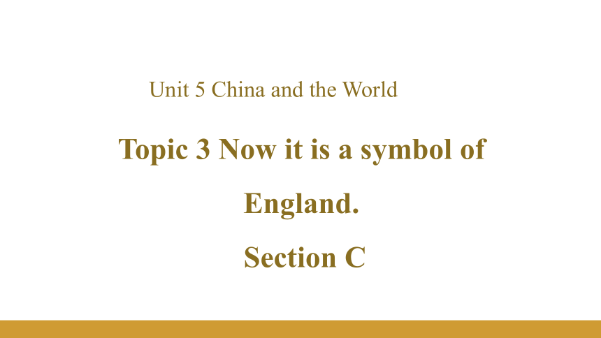Unit 5 Topic 3 Section C课件+内嵌视频（仁爱科普版九年级下册）