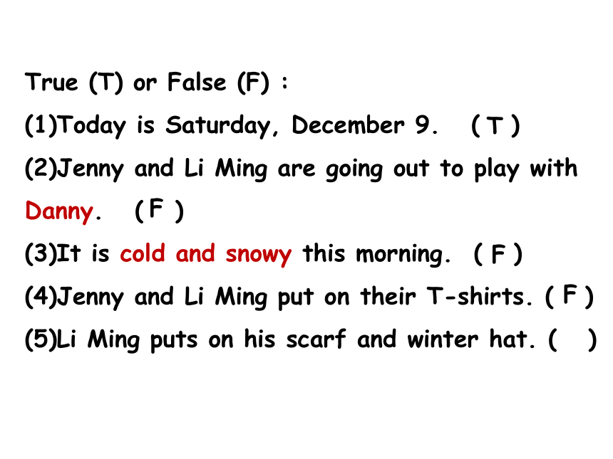 Unit 3 Lesson 14 Snow! It’s Winter!课件（34张）