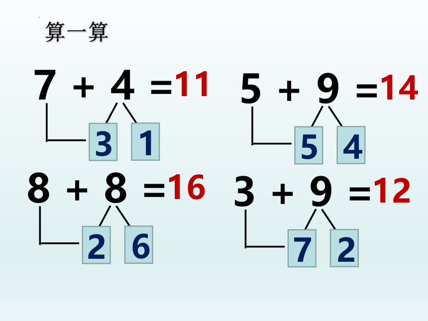 沪教版一年级上学期数学加减法（二）课件(共17张PPT)