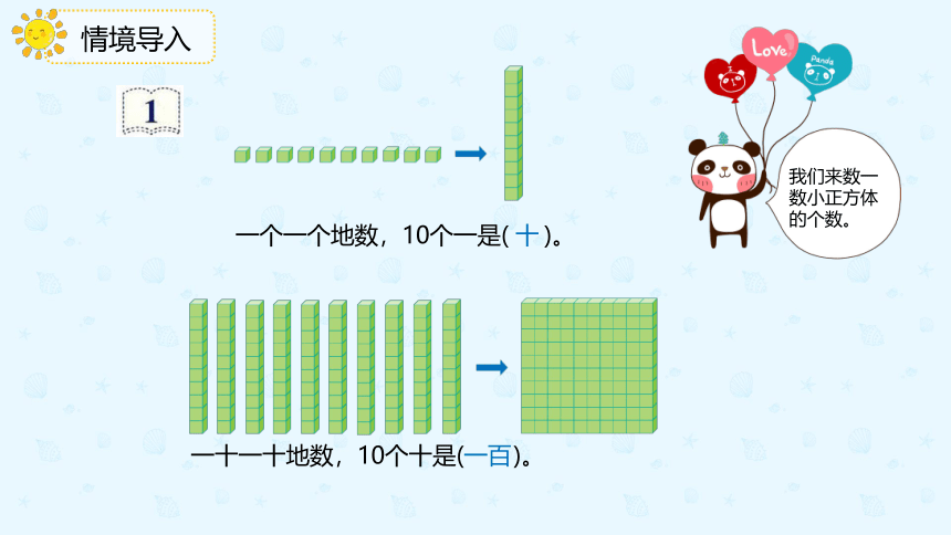 人教版数学 二年级下册7.1 1000以内数的认识 课件（共17张PPT）