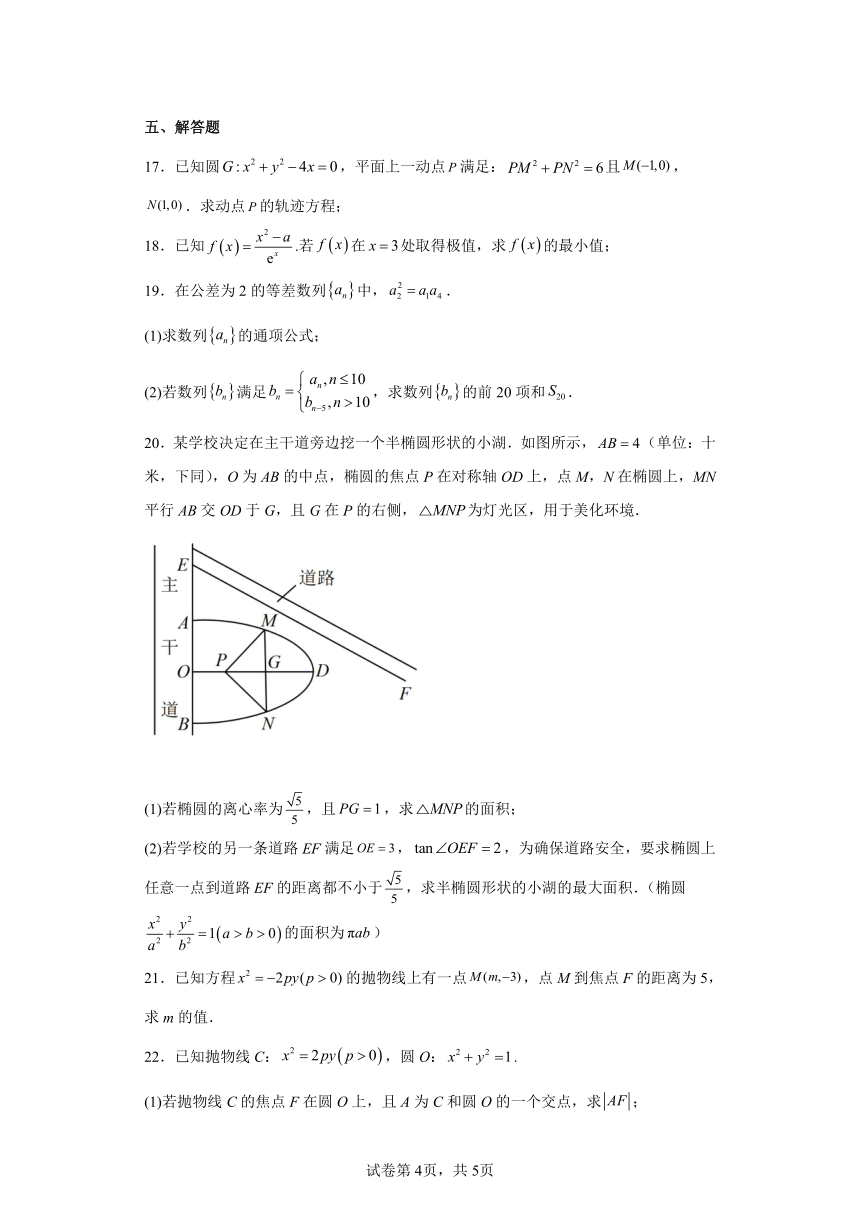 高中数学苏教版（2019）选修第一册高考水平模拟性测试卷（二）（Word含答案）