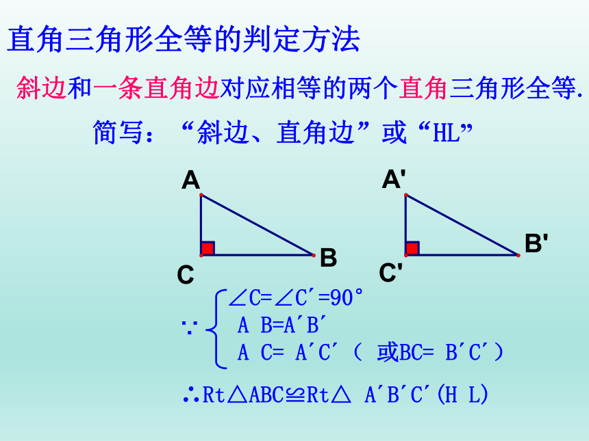 浙教版数学八年级上册 2.8 直角三角形全等的判定_(2)（课件）（共15张ppt）