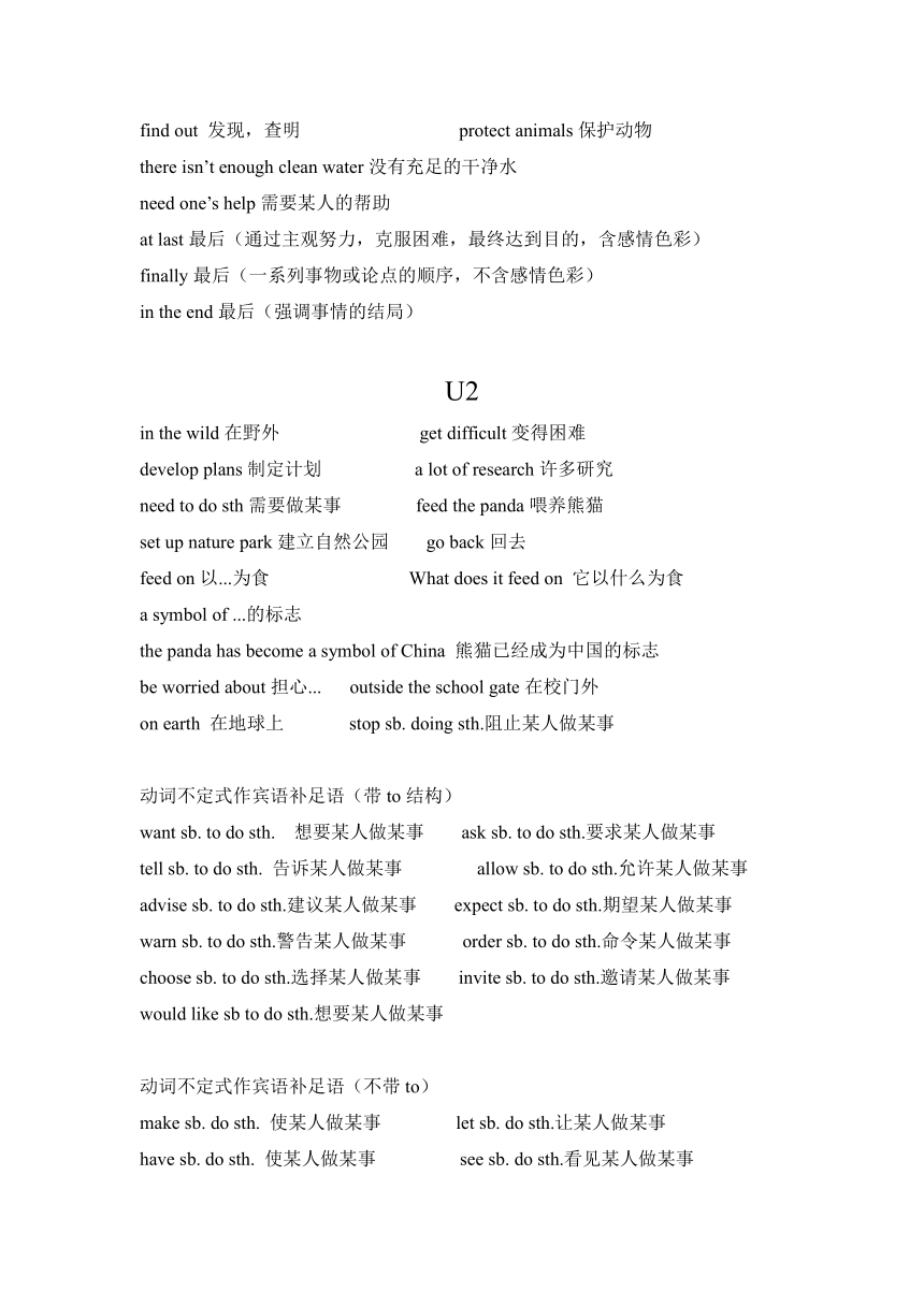 Modules 1-12 课文短语归纳 外研版八年级英语上册