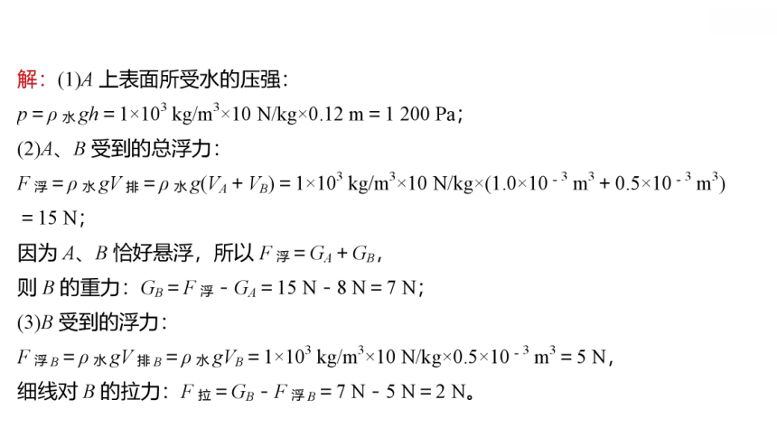 2022 物理 八年级下册专项培优练十一　 压强和浮力的综合计算 习题课件(共23张PPT)