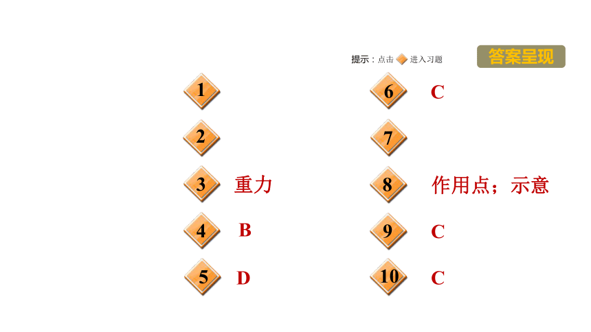 8.2重力　力的示意图 习题课件—2021春苏科版八年级物理下册