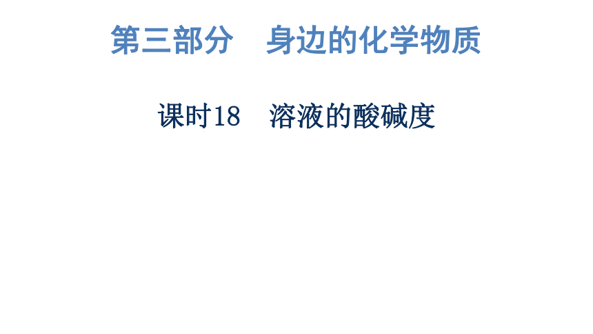 2023年广东中考化学复习--课时18　溶液的酸碱度 课件（38张ppt）