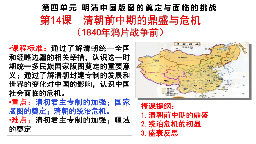 纲要上第14课清朝前中期的鼎盛与危机课件（14张PPT）