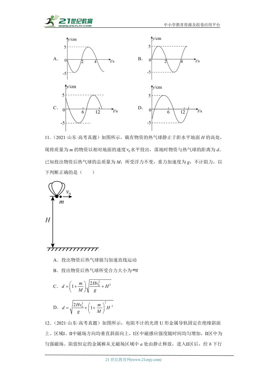 高考物理山东卷3年（2021-2023）真题汇编-多选题（有解析）