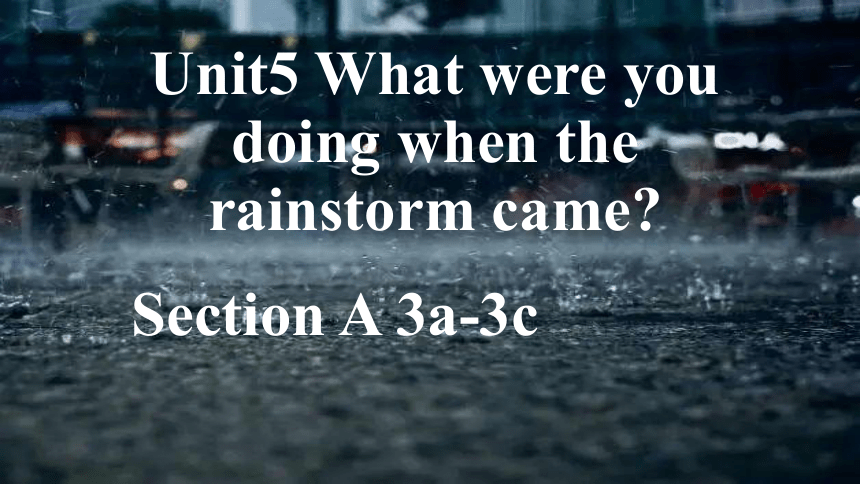 Unit 5 What were you doing when the rainstorm came?Section A 3a-3c 课件 人教版八年级英语下册 (共27张PPT)