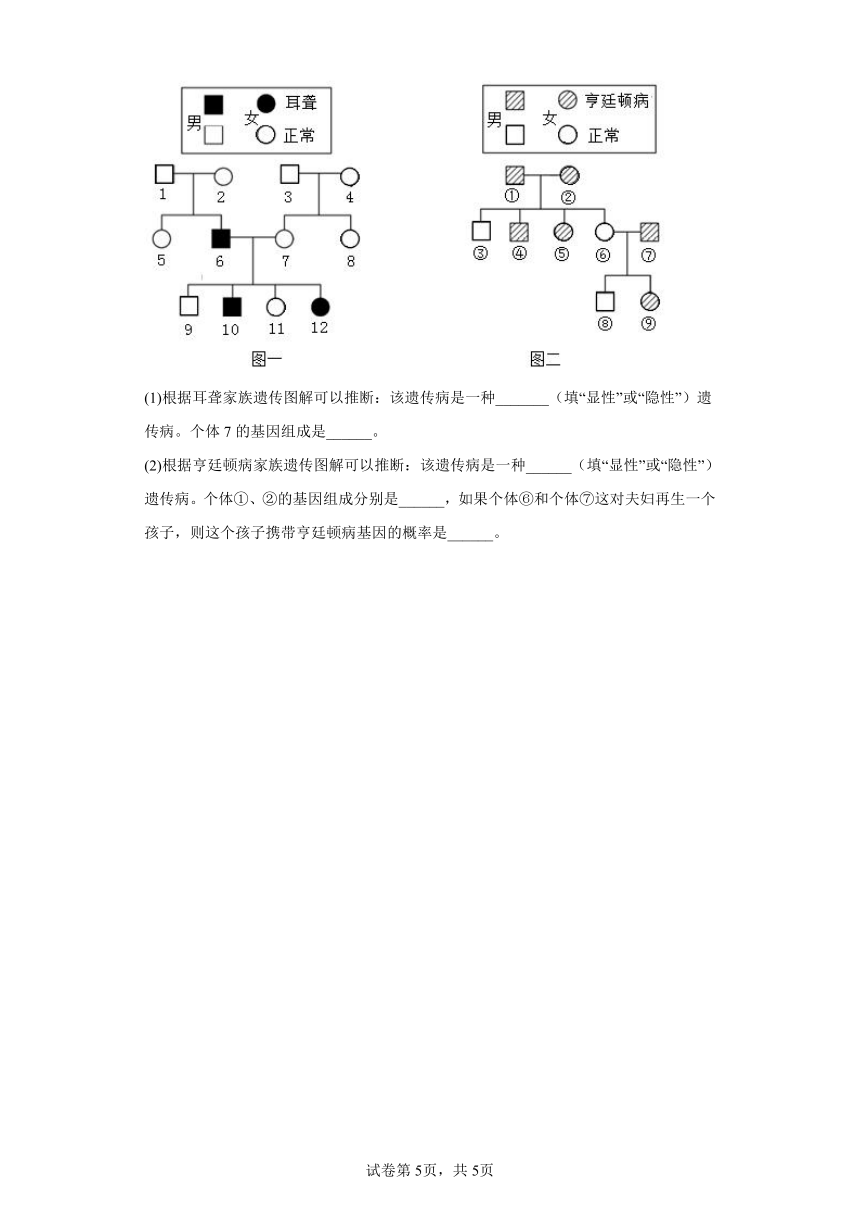 人教版八年级下册7.2.3基因的显性和隐性 同步练习（word版 含解析）