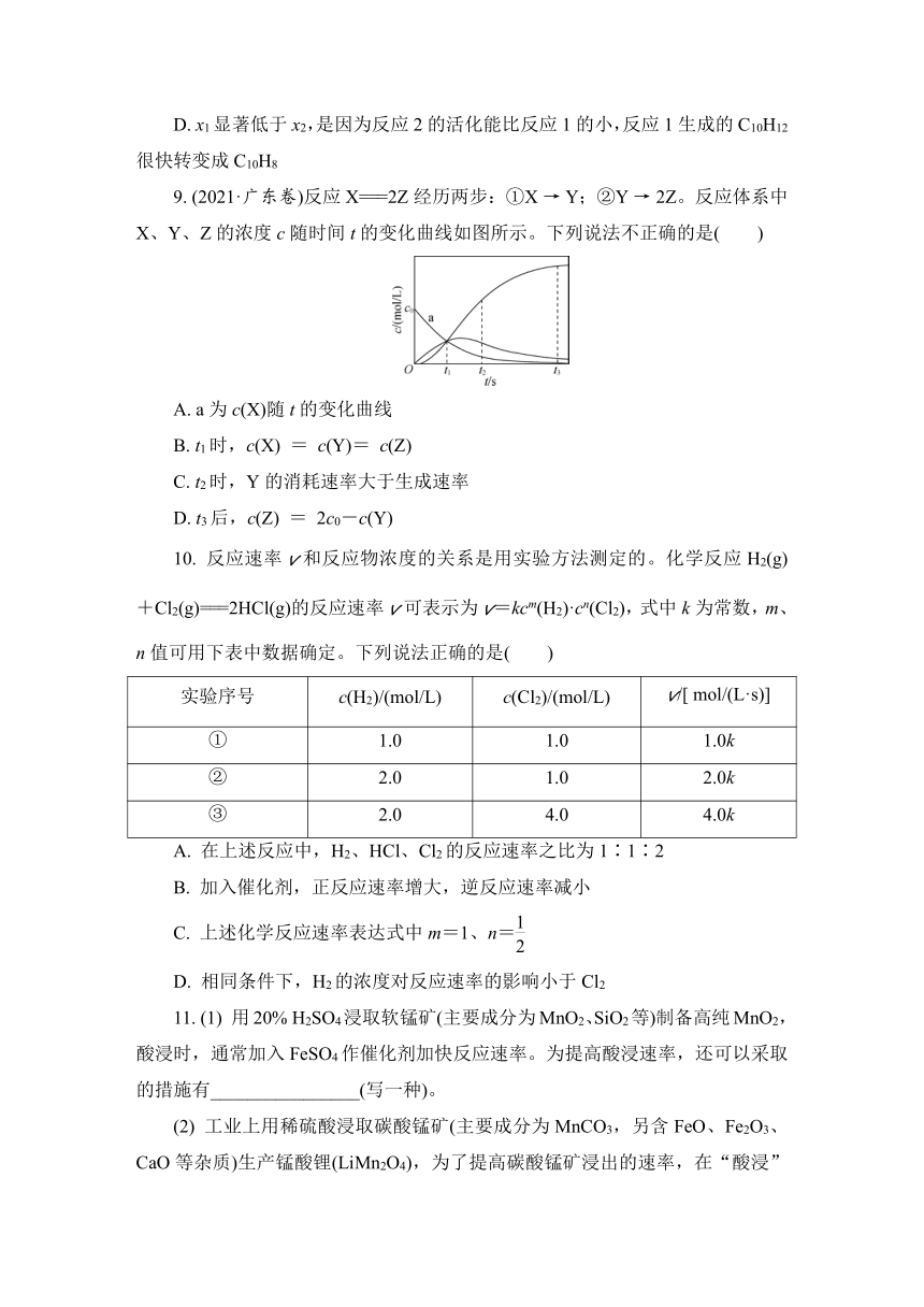 2023届江苏高考化学一轮复习 第23讲　化学反应速率(一)（word版含解析）