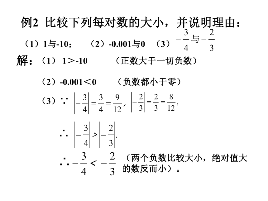 冀教版七年级数学上册课件 1.4 有理数的大小(共20张PPT)