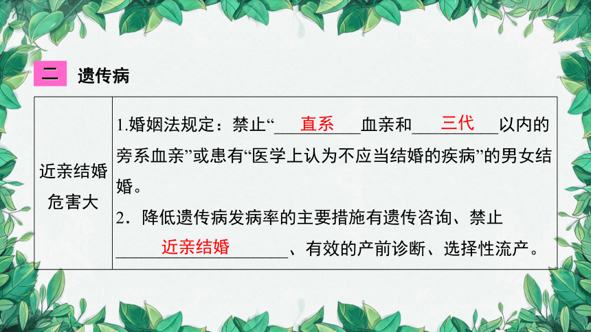 2023年中考生物复习 课题五 遗传变异与遗传病课件(共31张PPT)