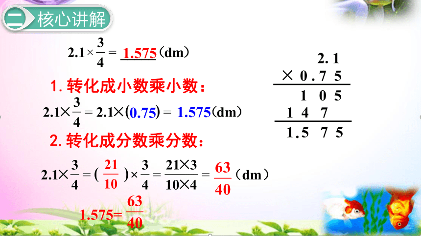 人教版六年级上册数学1.5分数乘小数讲解视频+课本习题讲解+考点+PPT课件【易懂通课堂】