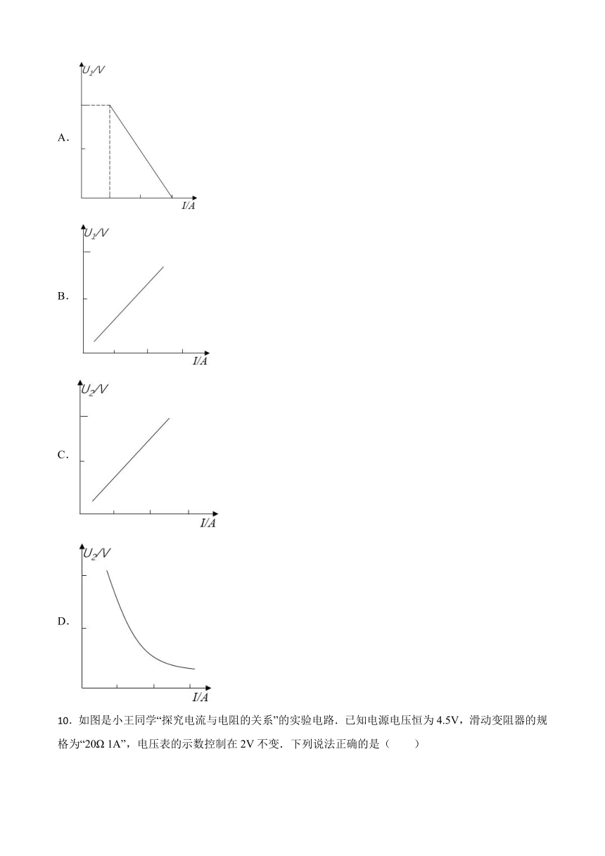 2023年中考物理二轮复习专题训练05 探究电流与电压、电阻的关系（含解析）