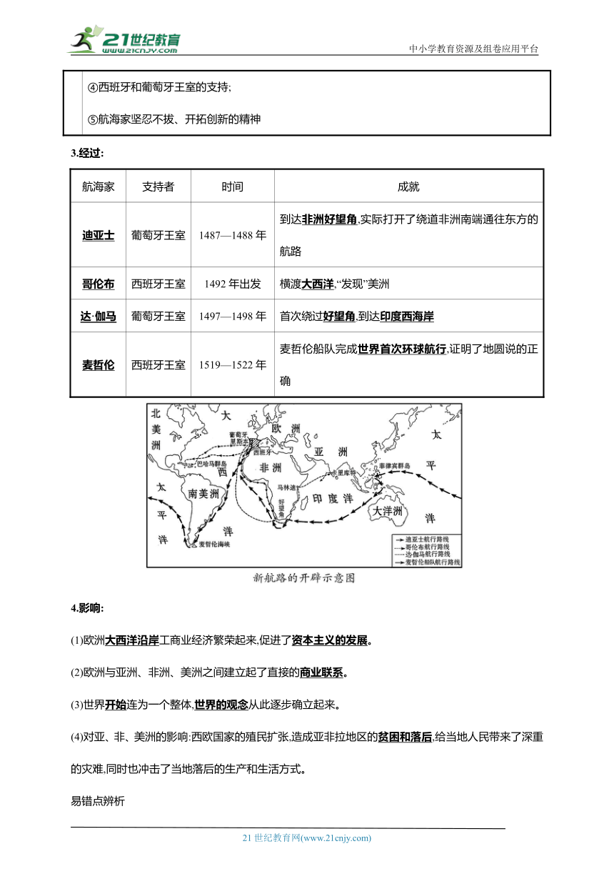 27第二十七单元 走向近代(第13-16课)【中考历史总复习讲练学案（含解析）】