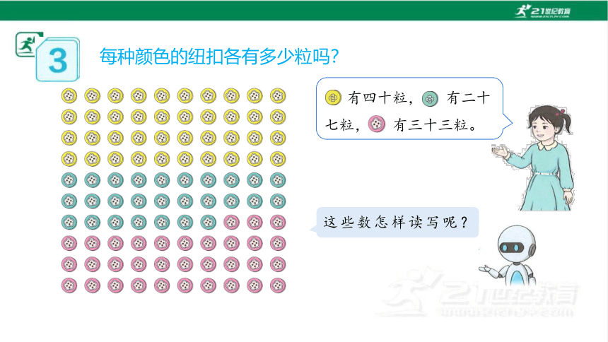 人教版（2023春）数学一年级下册4.2  读数、 写数课件（22张PPT)