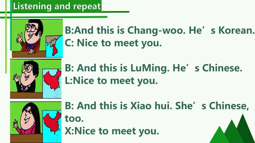 新概念英语第一册 Lesson 3 Nice to meet you. 课件(共21张PPT)