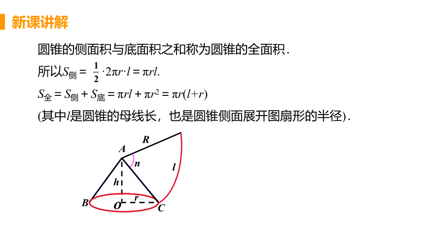 24.7.2  圆锥的侧面积与全面积  课件（共16张PPT）