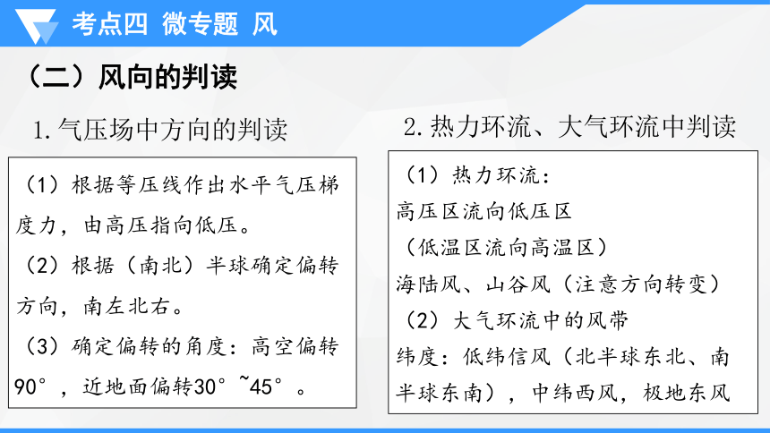 专题三  大气运动规律   微专题  风课件(共39张PPT)