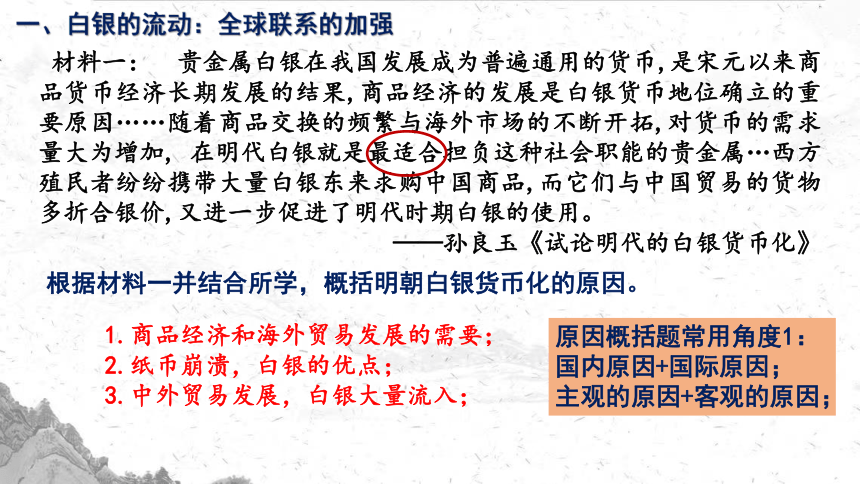 2023高考二轮专题复习：从白银货币化看明清中国与世界的互动 课件（23张PPT）