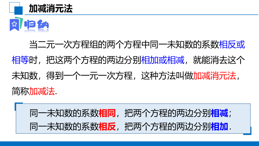 2022-2023学年人教版七年级数学下册8.2消元——解二元一次方程组加减消元法课件(共30张PPT)