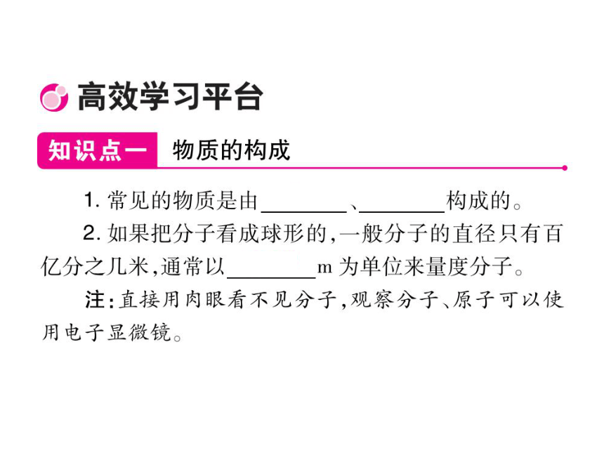 2021-2022学年人教版九年级物理习题课件  第13章 第1节 分子热运动(共25张PPT)