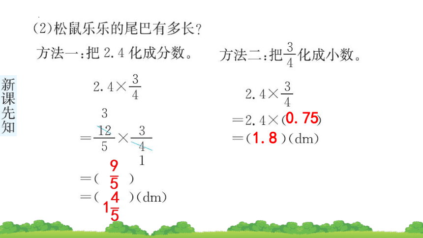 1.3小数乘分数（课件）-六年级上册数学人教版(共21张PPT)