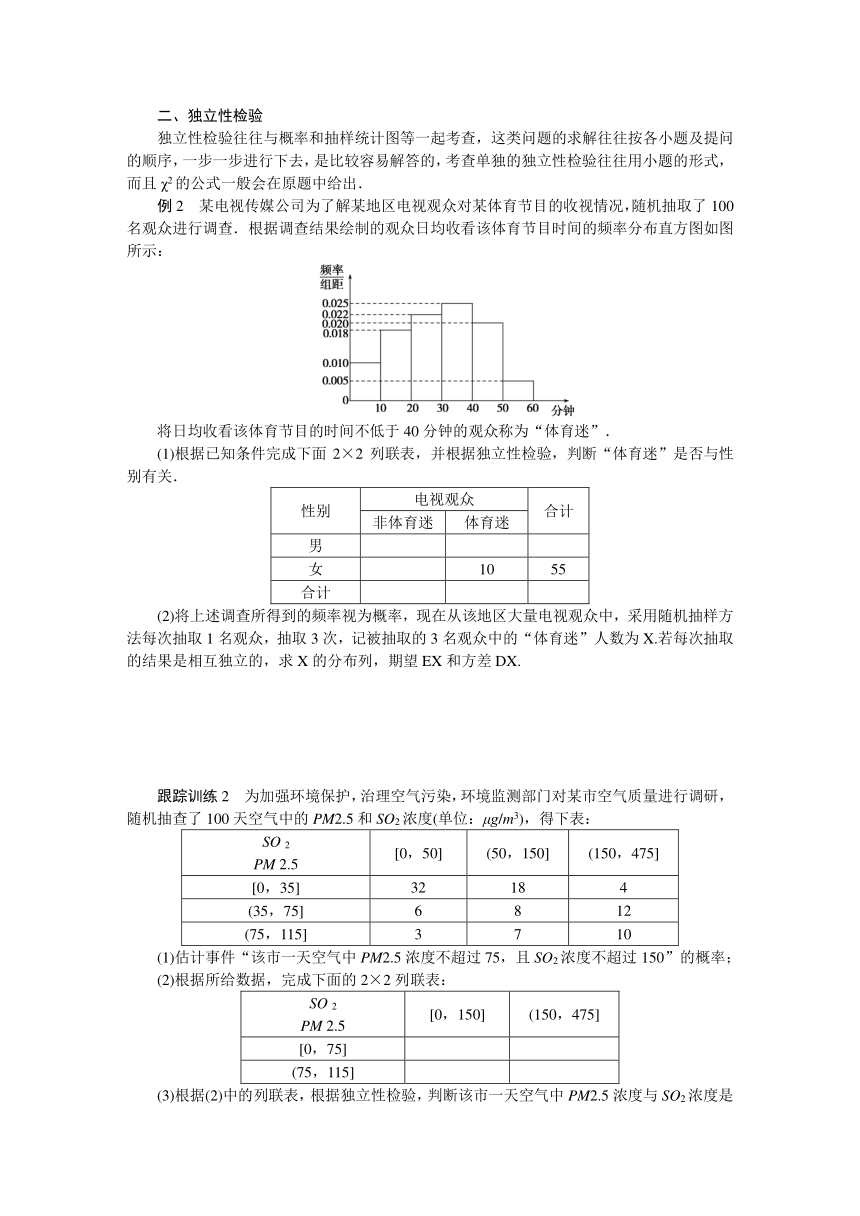 第七章 统计案例 章末复习课 学案（Word版含答案）