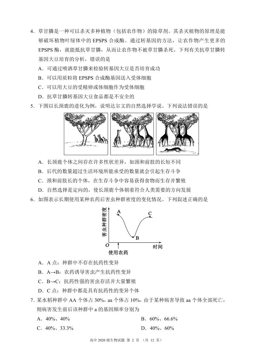 四川省蓉城名校联盟2021-2022学年高二上学期期中联考生物试题（PDF版含解析）