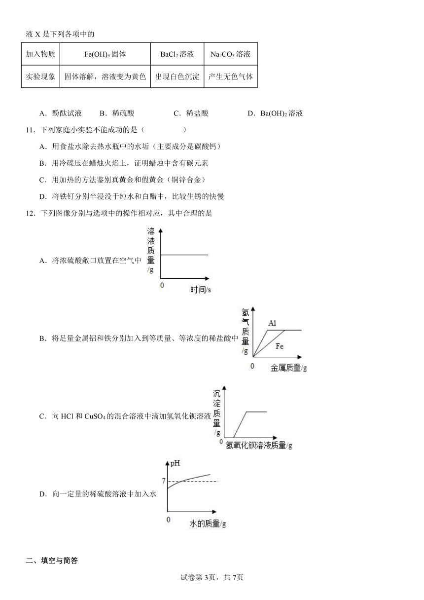 第十一单元盐化肥基础练习2023--2024学年人教版九年级化学下册（含解析）