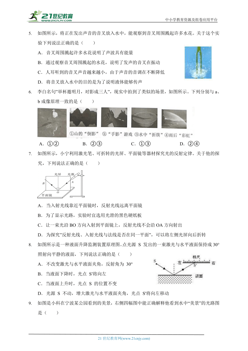 2023-2024学年华师大版八年级下学业水平期中质量检测  科学试卷Ⅲ