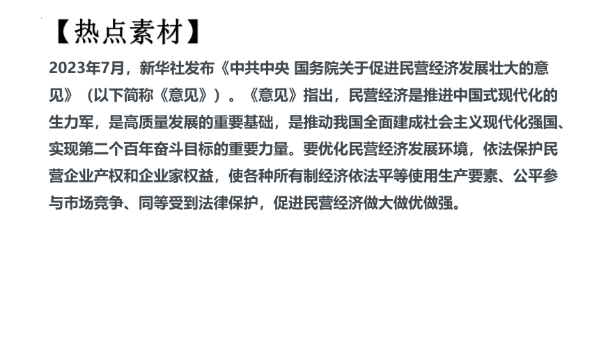 专题7 关注经济建设(共23张PPT)-2024年中考道德与法治时政热点专题复习课件