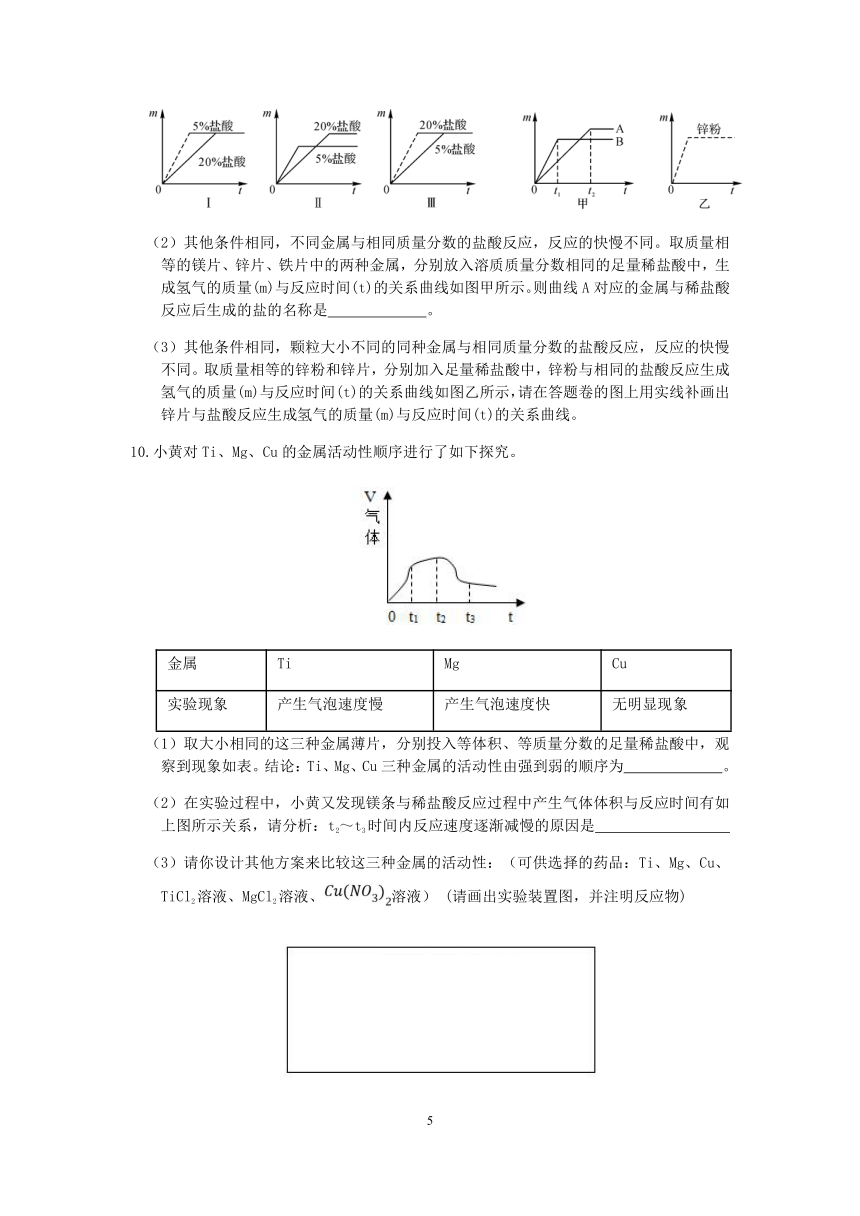 【备考2023】浙教版科学“冲刺重高”压轴训练（二十二）：金属（含解析）