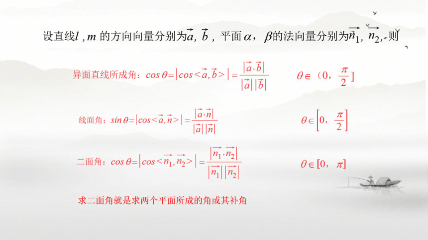 2022-2023学年高二上学期数学人教A版（2019）选择性必修第一册1.4.2用空间向量研究距离、夹角问题（2）课件-(共25张PPT)