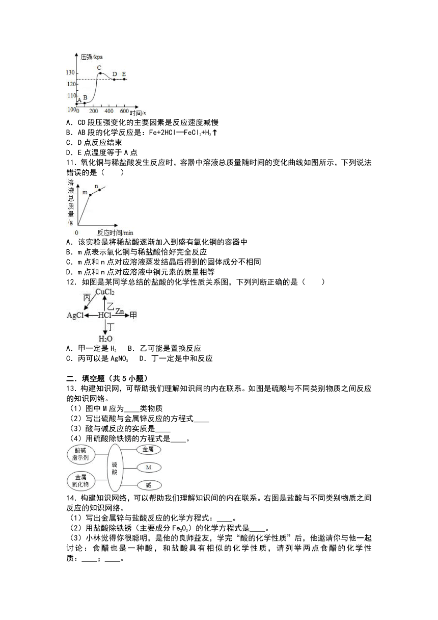 1.3酸的化学性质 同步练习（含解析）