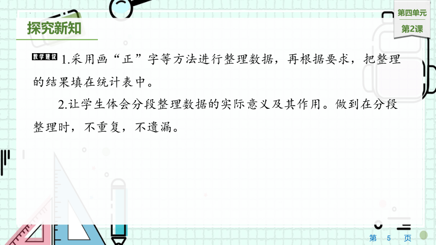 4.2分段整理数据（课件）四年级上册数学苏教版(共16张PPT)