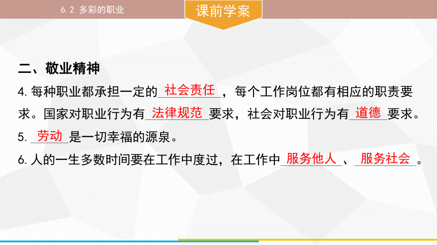 （核心素养目标）6.2 多彩的职业 课件(共29张PPT)统编版道德与法治九年级下册